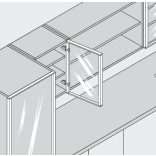 Blum ráütődő pánt Aventos HF top-hoz, 120°, rugó nélkül, csavarra (70T5550.TL)