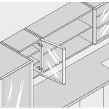 Blum ráütődő pánt Aventos HF top-hoz, 120°, rugó nélkül, alukeretekhez, csavarra (72T550A.TL)