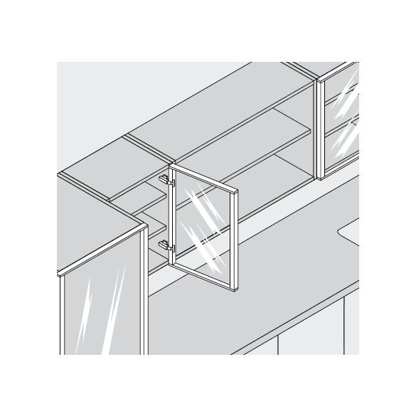 Blum ráütődő pánt Aventos HF top-hoz, 120°, rugó nélkül, alukeretekhez, csavarra (72T550A.TL)