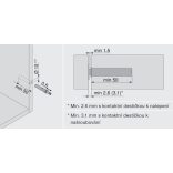 Blum TIP-ON gázrugó 50 mm, mágnessel, szürke (956.1004)