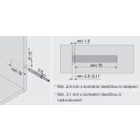 Blum TIP-ON gázrugó 76 mm, mágnessel, fehér (956A1004)