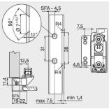 Blum Aventos HK-S front rögzítő, alu, jobbos (20K4A01A02)